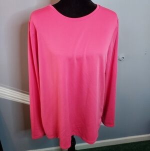 Athletic Works Size XL(16-18) Hot Pink Long Sleeve Shirt